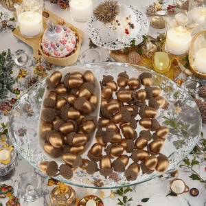 Expédition rapide, écorce d'acorn artificielle en mousse dorée, écologique, imperméable, matériau artisanal DIY, décoration <span class=keywords><strong>de</strong></span> fête à domicile, décoration <span class=keywords><strong>de</strong></span> Noël - Product Image 4