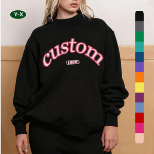 Felpa Oversize da <span class=keywords><strong>Donna</strong></span> con Collo Alto Personalizzata, Ricamata, in Morbido Cotone, Stile Streetwear - Product Image 1