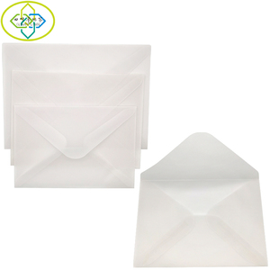 Sobre de papel de ácido sulfúrico translúcido en blanco personalizado - Product Image 3