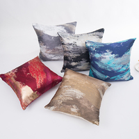 Housse de coussin en coton couleur unie, pour canapé de maison, créatif, abstrait, tendance, vente en gros,