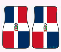 Tapis de sol de voiture avec drapeau de la Martinique, tapis de sol de voiture antidérapants, accessoires automobiles universels