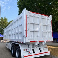 Semi-remorque benne arrière hydraulique à 3 essieux de 40 m³ à haute efficacité pour le transport de ressources minières et les charges lourdes