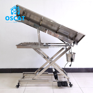 Table d'opération <span class=keywords><strong>v</strong></span>étérinaire OSCAT en acier inoxydable, table de chirurgie <span class=keywords><strong>v</strong></span>étérinaire électrique réglable en forme de <span class=keywords><strong>V</strong></span>, équipement pour animaux de compagnie, clinique - Product Image 5