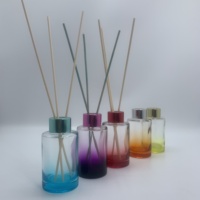 Diffuseur de parfum d'intérieur en verre blanc brillant de 50 ml avec bouchon à vis, modèle YZ-5098 pour chambre et salle de bain, Golden Sun Round