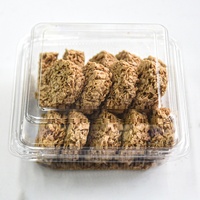 Boîte d'emballage alimentaire en plastique PET transparent jetable, personnalisable et écologique pour biscuits, pâtisseries, pain et gâteaux