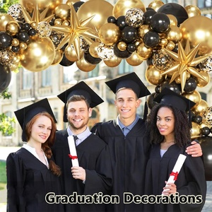 Décorations de fête de remise des diplômes, fournitures de fête, kits de ballons dorés et noirs, ensemble personnalisé de cadeaux de fête de remise des diplômes pour la remise des diplômes - Product Image 4