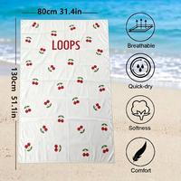Turkish Microfiber Beach Towels Adults Children-Eco-Friendly Woven Quick-Dry Sand-Free Floral Pattern Modern Rectangle Summer