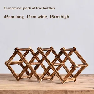 Rượu Vang giá trang trí mảnh Kệ rượu rắn gỗ nhà sử dụng nhỏ gọn hiện đại tối giản Tủ rượu hiển thị đứng rượu lưới - Product Image 6