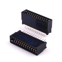 Conector de borde recto para tarjeta PCB de 2.54 mm de paso, 8, 10, 12, 14, 16, 20, 22, 24, 26, 30, 36, 44, 50, 60, 62, 64, 72, 80, 100, 120 pines, con punta de oro