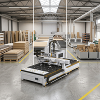 Centre de découpe CNC ATC M-shine 2137 pour le travail du bois, machine de découpe CNC pour la fabrication d'armoires de cuisine et de meubles