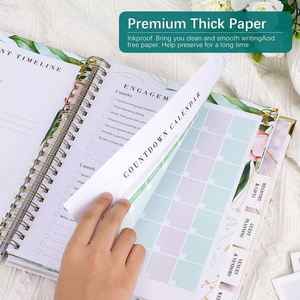 Libreta Planificadora y Organizador Ecológico con Espiral, Impresión de Logotipo en Lámina Dorada Personalizada, Tamaño A5, Diario para Bodas - Product Image 4