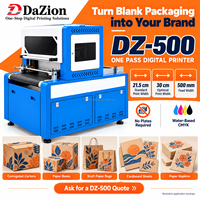 Mesin Printer Inkjet Digital Satu Langkah DZ-500 Baru Langsung dari Pabrik, Lebar Cetak Opsional 30cm, Kantong Kopi Kraft Kustom, Selongsong Kertas