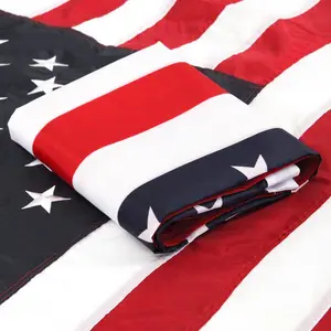 ขายส่งราคาถูก3X5ฟุตสหรัฐอเมริกาประเทศธงที่กำหนดเองพิมพ์ระเหิดสีแดงลายธงชาติอเมริกัน