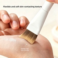 Kuas Makeup Ultra Thin Blade Foundation Kuas Makeup Foundation Lengkung Persegi untuk Meratakan Krim Foundation