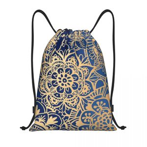 Personnalisé Golden <span class=keywords><strong>Om</strong></span> Mandala Cordon <span class=keywords><strong>Sac</strong></span> À Dos Sacs Hommes Femmes Léger Henné Aum Gym Sacs <span class=keywords><strong>De</strong></span> <span class=keywords><strong>Sport</strong></span> pour Voyager - Product Image 4