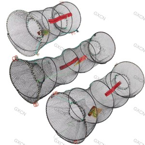 Redes de Pesca Plegables, Trampa para Cangrejos, Langostas y Camarones, Red de Malla Negra Resistente y Portátil, Plegable, Segura para Capturar Peces - Product Image 2