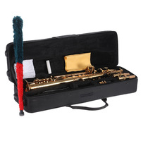 Wholesale Durable High Quality Wind Instruments Bb Tone Straight soprano Saxophone Brass Instrument with Accessories
