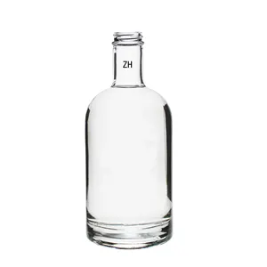 Lüks boş 750ml sıcak satış 500ml votka 700ml 750ml cam likör ruhu özel etiket ile zeytinyağı şişe içecekler