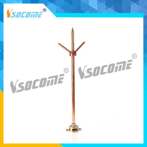 Paratonnerre conique pointu en laiton/aluminium/cuivre, norme BS EN 50164, marque SOCOME, pour la protection contre la foudre - Product Image 5