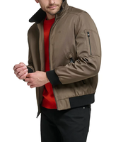 Personnalisation en usine Blousons aviateur coupe-vent classique de haute qualité avec fermeture éclair sur le devant coupe régulière Ripstop Streetwear MA1 pour hommes