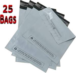 Bolsas de Envío Resistentes de Polietileno Gris de 25x, con Impresión en Huecograbado y Relieve, Autosellables, para Zapatos y Ropa, 17"x22", 2.3mil, Marca Capra Falconeri - Product Image 2