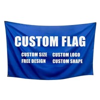 Drapeau personnalisé 2026 en polyester 3x5 avec logo, impression numérique recto-verso, œillets pour la promotion publicitaire, football, soccer, sport