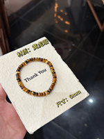 Bracelet en cristal naturel Sinyore - Œil de tigre jaune