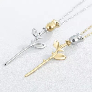 Collana Vintage oro placcato in titanio con pendente geometrico cuore rosa ispirata al <span class=keywords><strong>piccolo</strong></span> <span class=keywords><strong>principe</strong></span> e bestia <span class=keywords><strong>di</strong></span> bellezza per bambine - Product Image 3