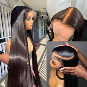 Peluca frontal transparente HD 250% 13x6, lisa, sin pegamento, pre-arrancada, cabello humano virgen vietnamita natural, con reflejos 613 - Product Image 5