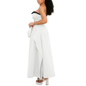 Nuevo Vestido Bodycon Ajustado con Cinturón Doble y Botón Único, Sin Mangas, Estilo Bandeau, para Mujer - Product Image 6