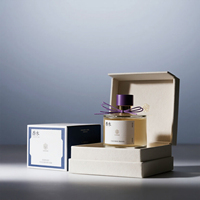 Flacon de parfum vide transparent de luxe à fond épais de haute qualité avec boîte, logo personnalisé MUB 50 ml 100 ml