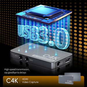 FEEWORLD C4K Ligero 4K HDMI 60Hz Entrada y Salida <span class=keywords><strong>Captura</strong></span> HDMI Plug and Play para Streaming Videoconferencia de juegos - Product Image 5