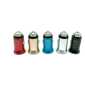 Mini Cargador de Coche de Aleación de Aluminio, Cargador de Coche Metálico de 2.4A, 12V-24V, 2 Puertos USB para Apple 15, Samsung S23 - Product Image 2