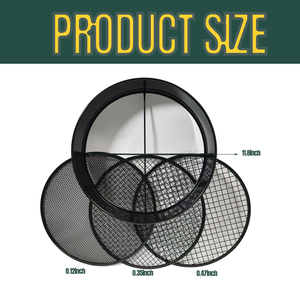 Ensemble de tamis de jardin robustes en plastique noir, tamis à mailles de plusieurs tailles, pour pelouse extérieure, compost, terre, <span class=keywords><strong>sable</strong></span>, gravier - Product Image 4