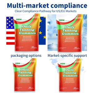 Gomitas Bronceadoras Sin Sol de Marca Privada OEM, Betacaroteno, Licopeno y Astaxantina, 100% a Base de Plantas, Cumplen con las Normas de la UE - Product Image 3