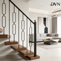 Nouvelle Arrivée DVN : Balustre ovale en fer forgé, Balustrade en fer forgé, Poteaux d'escalier métalliques, Garde-corps pour la décoration d'escaliers de villas au Canada