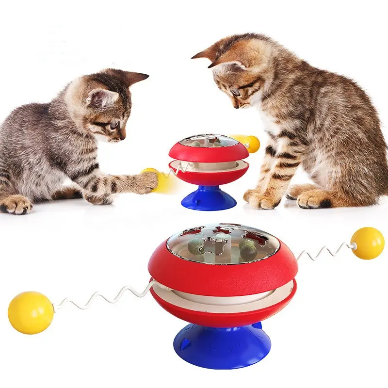 Gute Qualität Cat Training Teaser <span class=keywords><strong>Spielzeug</strong></span> Anti-Biss Windmühle Plattenspieler Katzen <span class=keywords><strong>spielzeug</strong></span> Katzenminze <span class=keywords><strong>Spielzeug</strong></span> mit interaktiven Ball