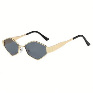 Gafas de Sol Personalizadas con Logotipo, Estilo Punk Vintage 2025, Montura Metálica Pequeña en Forma de Rombo, Protección UV400, Gafas de Sol Poligonales para Mujer - Product Image 6