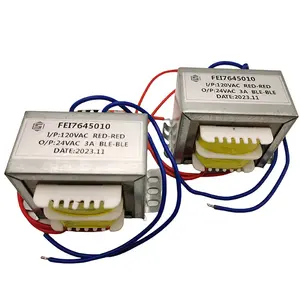 Transformador de isolamento CA para CA EI Poder 50Hz 2W 220V Entrada 12V/24V Saída Transformador de baixa frequência