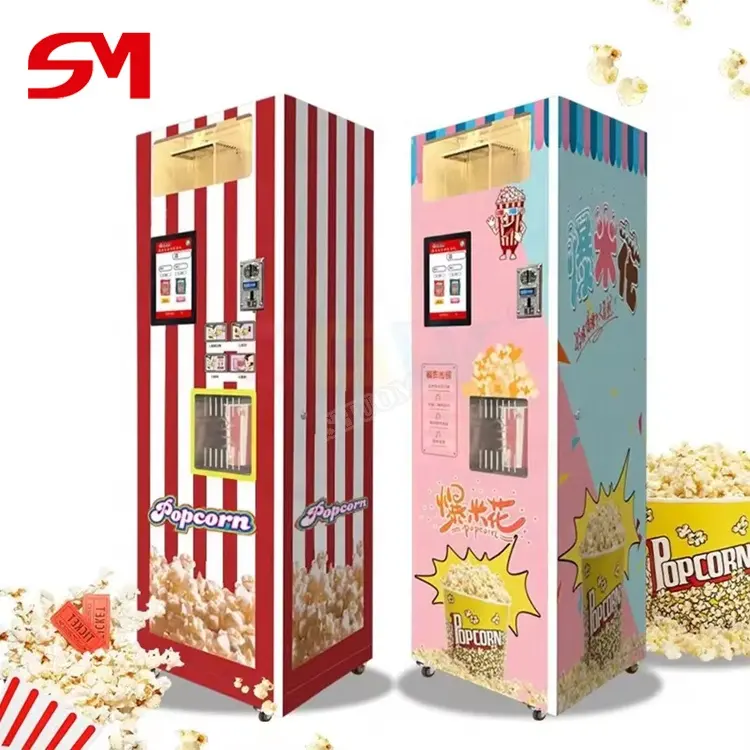 Arbeitersparende automatische Popcorn-Verkaufsautomat mit geringer Arbeitsintensität Karamel Snacks