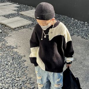 <span class=keywords><strong>Pull</strong></span> en tricot pour enfants, mode hiver, logo personnalisé, vêtements décontractés à manches longues pour filles et garçons - Product Image 5