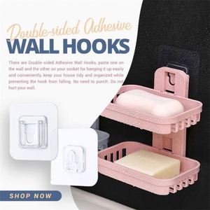 Crochets muraux sans couture K1256, crochets autocollants double face pour la salle de bain, la cuisine, les supports de rangement pour portes - Product Image 5