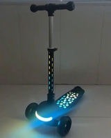 Trottinette à pousser pour filles, enfants de 3 à 10 ans, 3 roues, luxe moderne, pliable, hauteur réglable, lumières, plastique, acier inclus