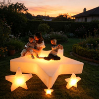 Grande lampe de sol contemporaine en forme d'étoile à cinq branches pour pelouse, intérieur/extérieur, lumière d'ambiance pour événements de Noël, blanc chaud 6000K, télécommande