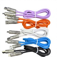 Cable de Carga Ironstone 240W Súper Rápido 4 en 1 USB Tipo-C con Conector Giratorio, Carcasa Metálica y Conductor de Cobre Puro para Computadora
