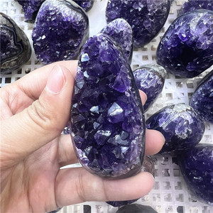 Pequeño adorno Cristal de roca <span class=keywords><strong>natural</strong></span> Amatista <span class=keywords><strong>Uruguay</strong></span> Pequeño racimo de geoda para curar - Product Image 6