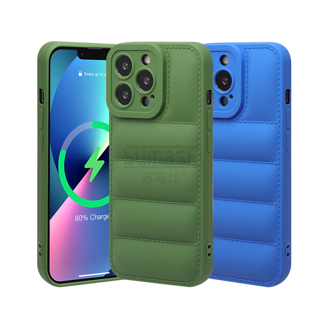 Custom Luxury Phone case Tpu Shockproof Mobile Phone case 3d Jacket Puffer Phone case for iphone 16 15 16 12 13 14 Pro Max
