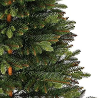 Arbre de Noël artificiel en PVC BSCI 2026 avec support en bois, décorations pour la maison, pour les fêtes, les événements et les célébrations.