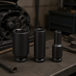 Jeu de clés à douille à chocs Fervi 10 mm 12 mm 14 mm à encoche profonde pour réparation automobile - Product Image 3