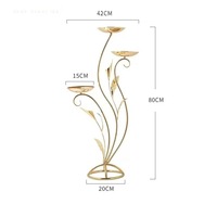 Supports à fleurs, vases et centres de table modernes en métal doré de haute qualité, personnalisables, pour décorations de mariage, de fêtes et de maison